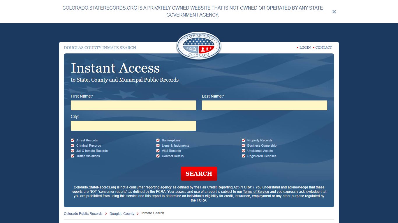 Douglas County, Colorado Inmate Search | StateRecords.org